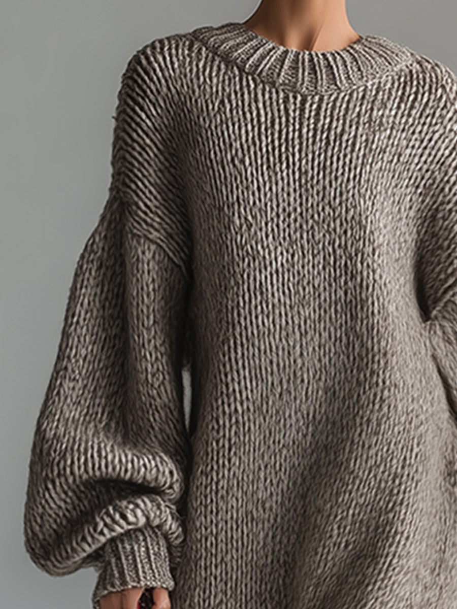Havana | Women's Oversized Knit Sweater Maxi Dress