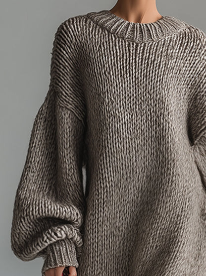 Havana | Women's Oversized Knit Sweater Maxi Dress