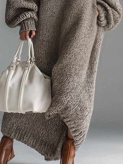 Havana | Women's Oversized Knit Sweater Maxi Dress