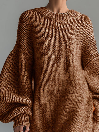 Havana | Women's Oversized Knit Sweater Maxi Dress