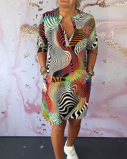 Jolene Vibrant Print Shift Dress