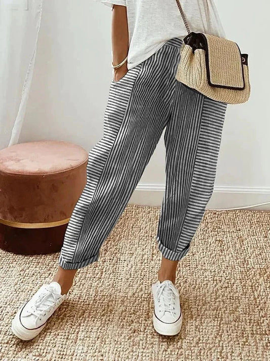 Danielle Striped Relaxed Pants