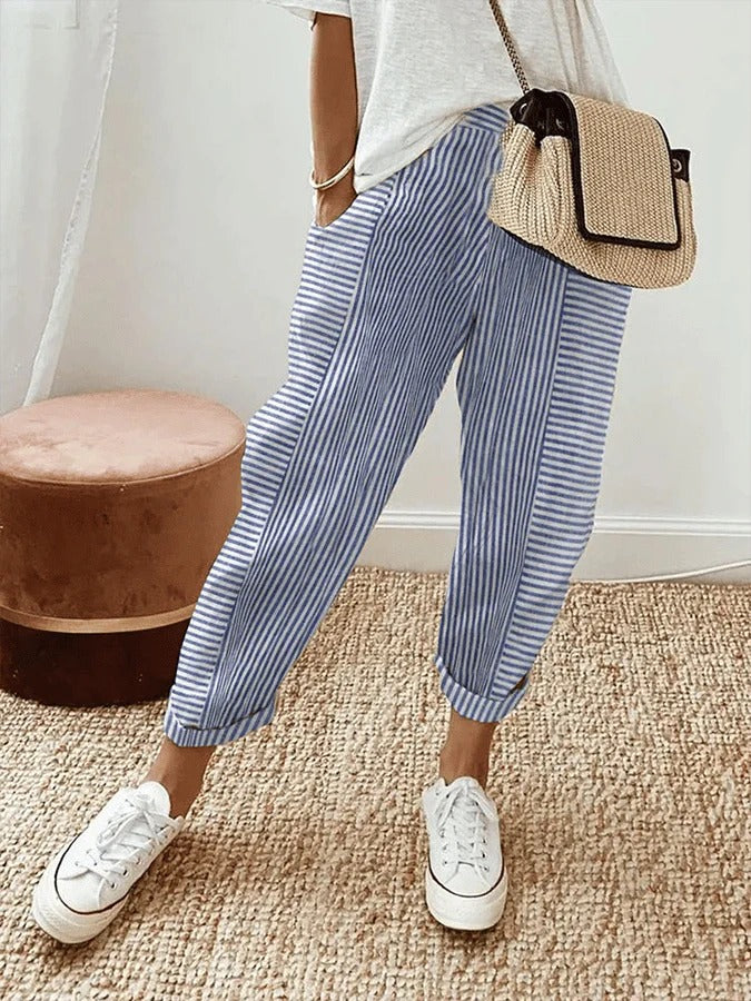 Danielle Striped Relaxed Pants