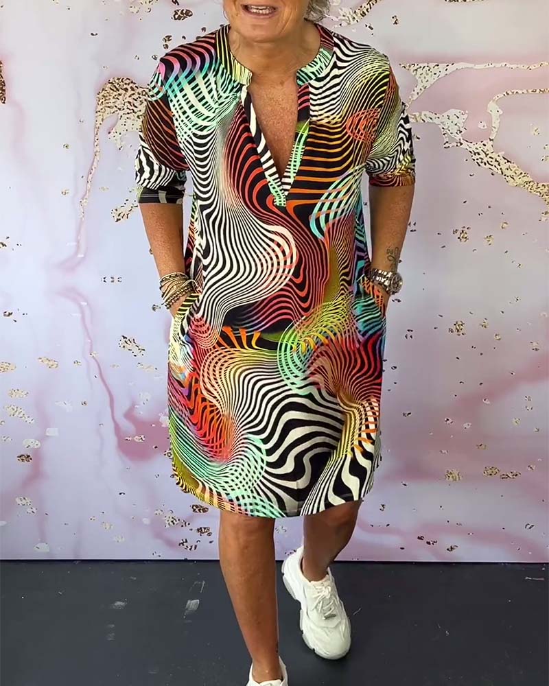 Jolene Vibrant Print Shift Dress