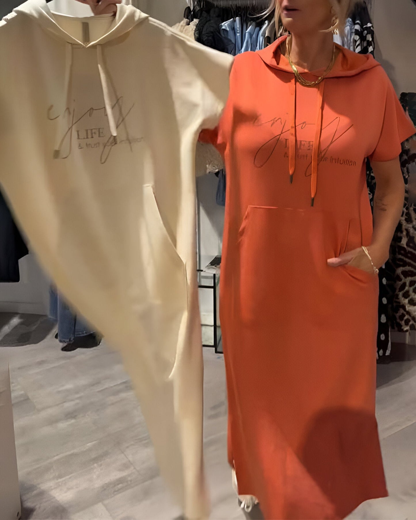Calivra Cozy Hoodie Dress