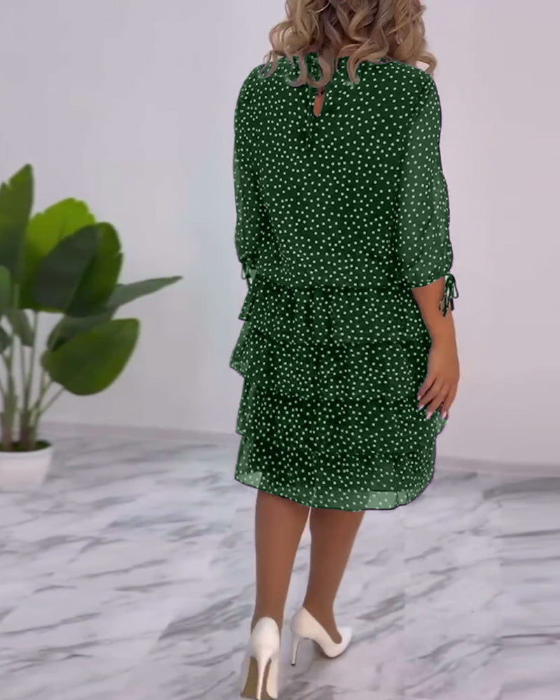 Eralyn Elegant Polka Dot Dress