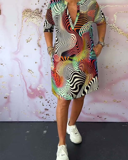 Jolene Vibrant Print Shift Dress