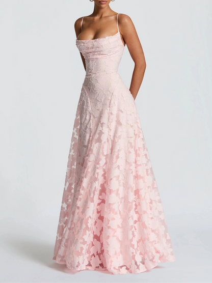 Rhoda Elegant Lace Evening Dress