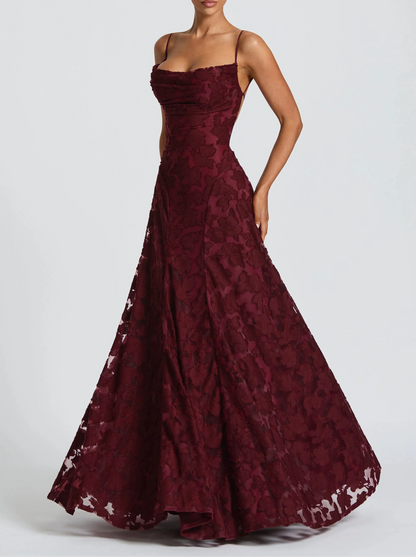 Rhoda Elegant Lace Evening Dress