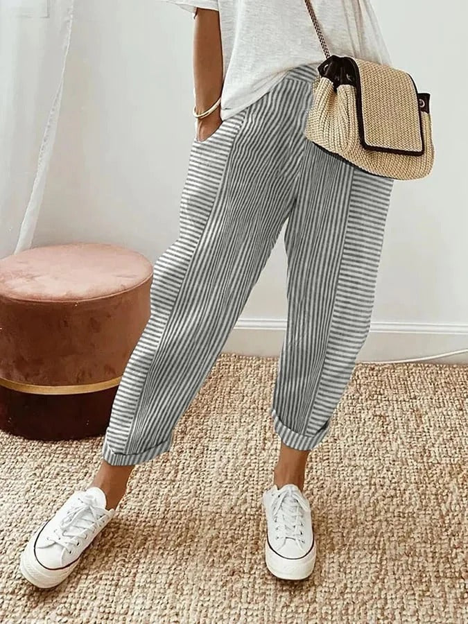 Danielle Striped Relaxed Pants
