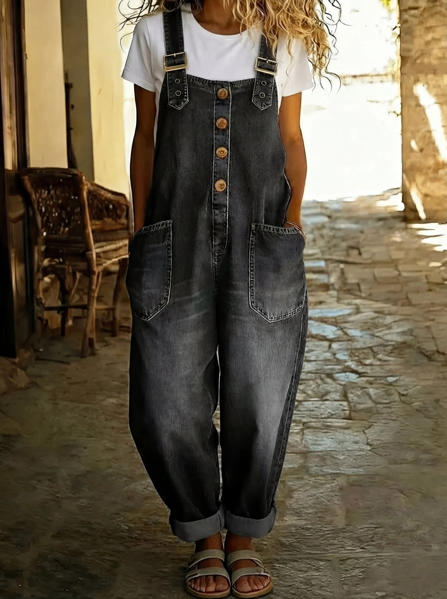 Rocio Relaxed Button Jumpsuit