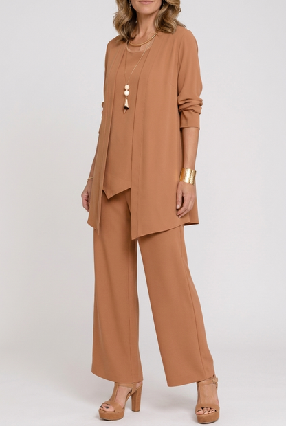 Irisa | Three Piece Coordinated Set Cardigan Top and Trousers for Women