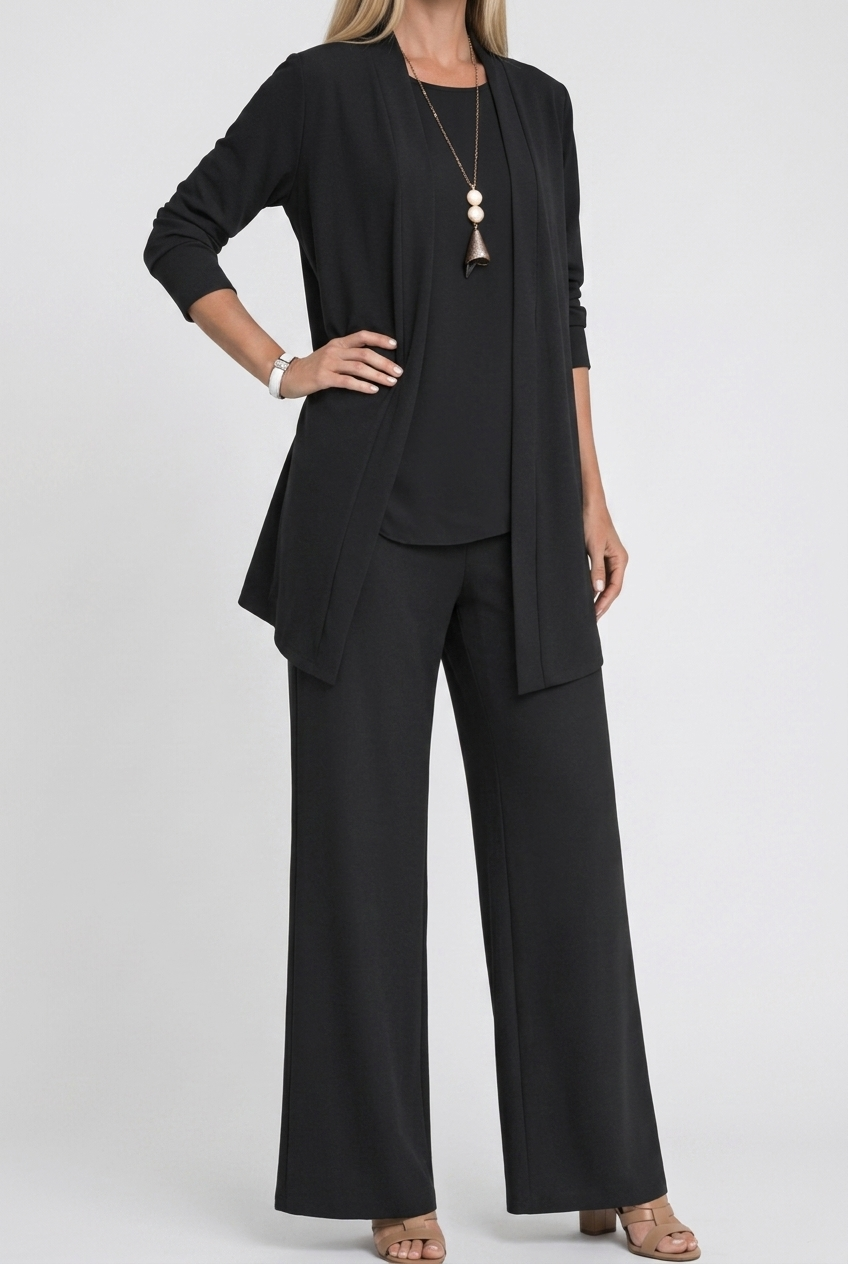 Irisa | Three Piece Coordinated Set Cardigan Top and Trousers for Women