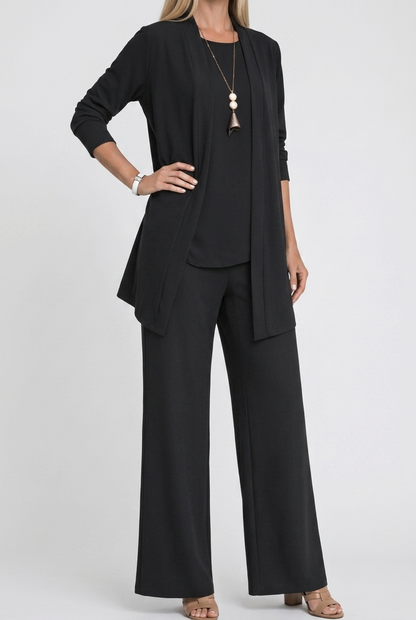Irisa | Three Piece Coordinated Set Cardigan Top and Trousers for Women