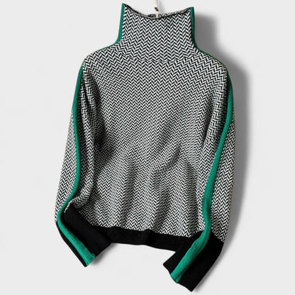 Elvarique Contrast Knit Sweater