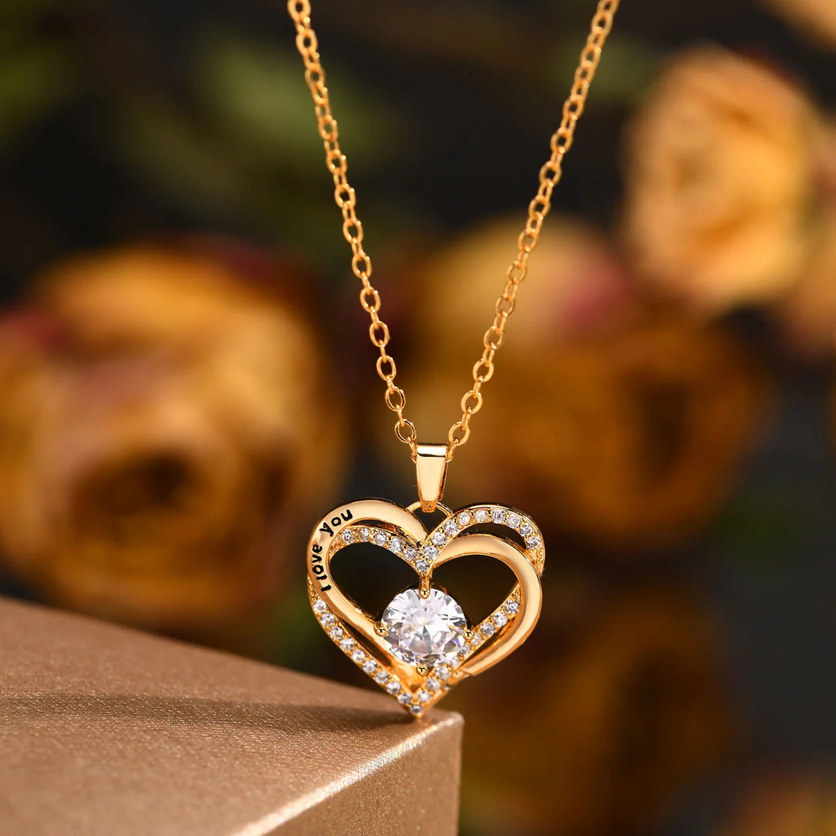 Elorina Crystal Heart Necklace