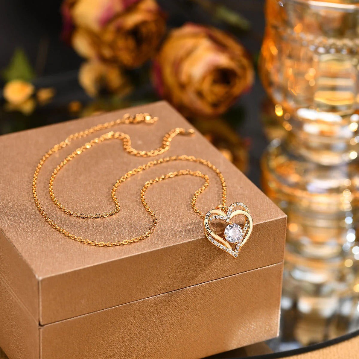 Elorina Crystal Heart Necklace