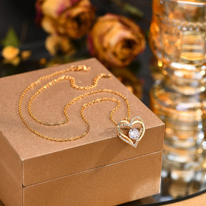 Elorina Crystal Heart Necklace