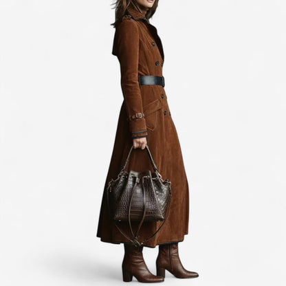 Coralisse Suede Trench Coat