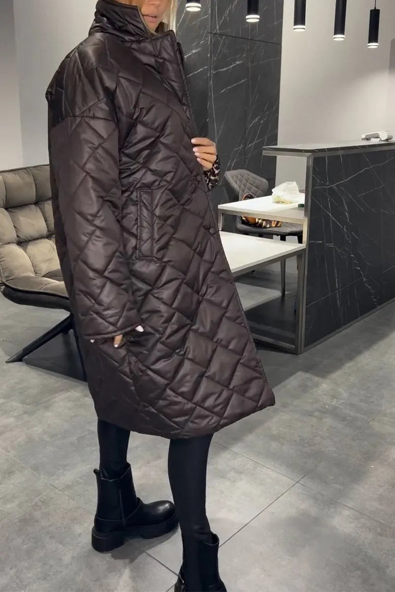 Genevieve Quilted Long Coat