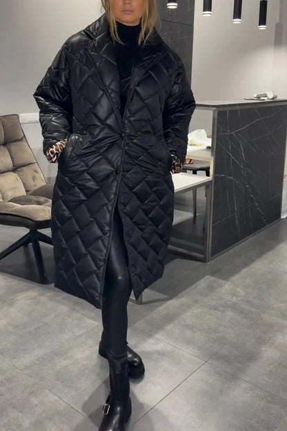 Genevieve Quilted Long Coat
