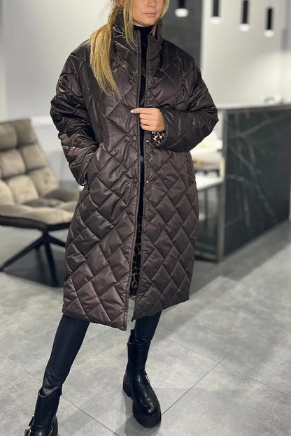 Genevieve Quilted Long Coat
