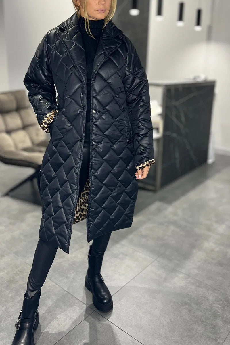 Genevieve Quilted Long Coat