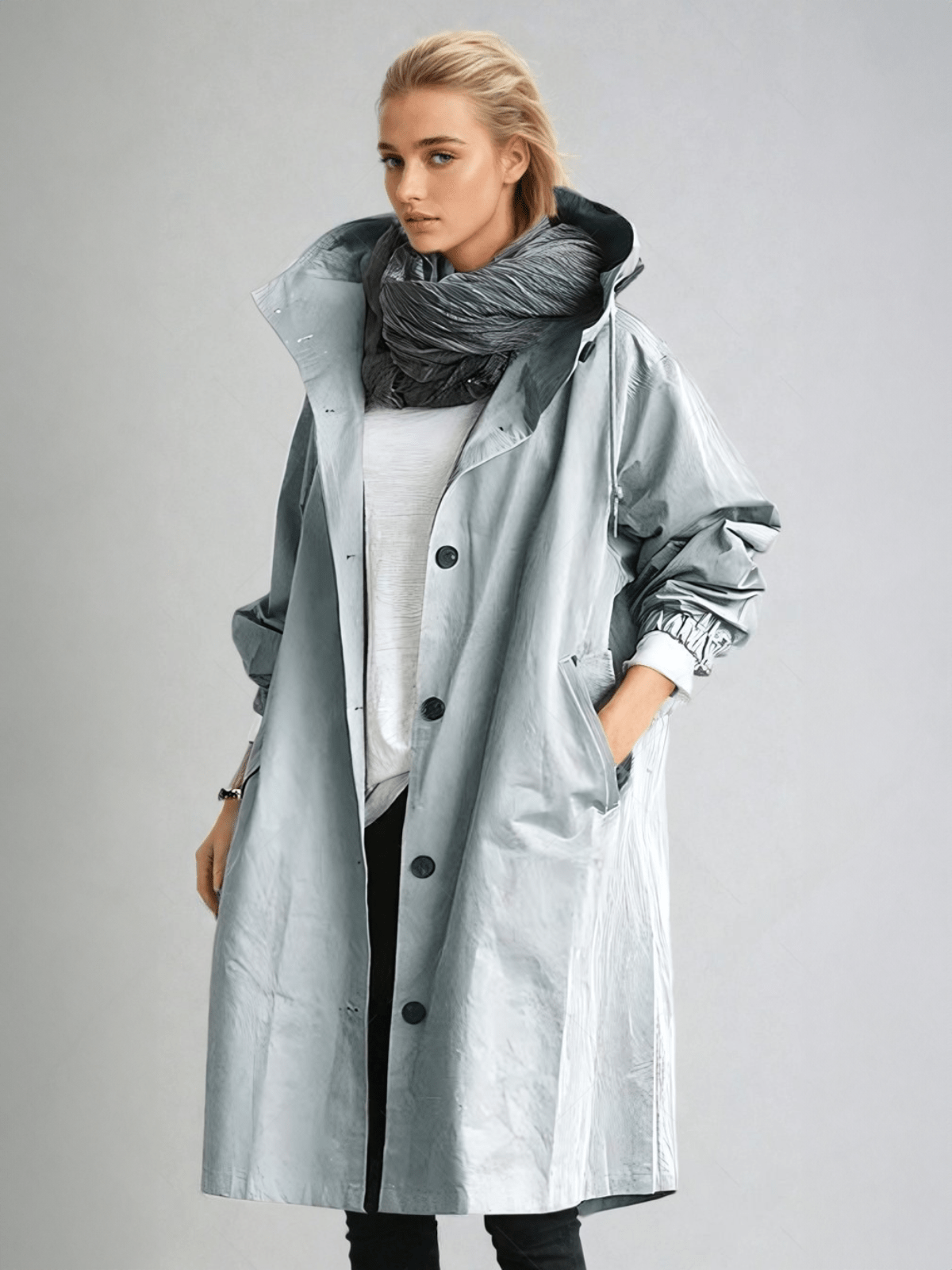 Modaya | Women's Packable Rain Jacket – Hooded Waterproof Coat