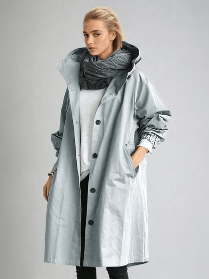 Modaya | Women's Packable Rain Jacket – Hooded Waterproof Coat