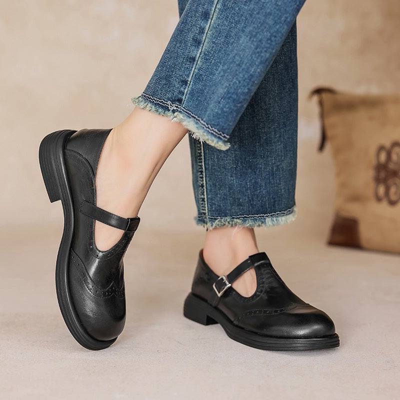 Scarlett Vintage Leather Mary Janes
