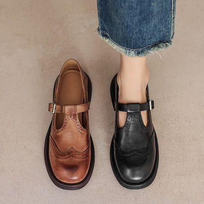 Scarlett Vintage Leather Mary Janes