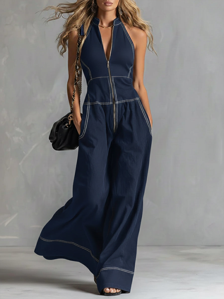 Calystria Zip Elegance Jumpsuit