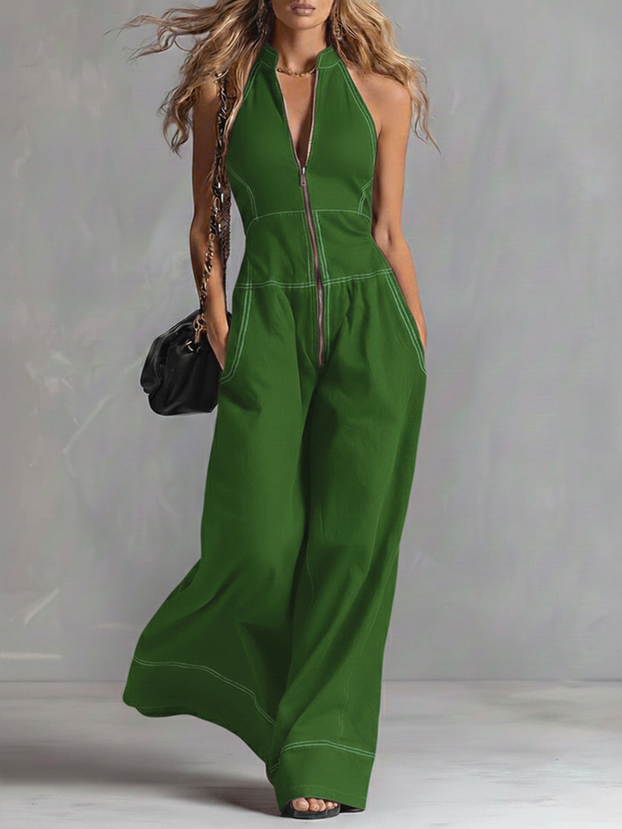 Calystria Zip Elegance Jumpsuit