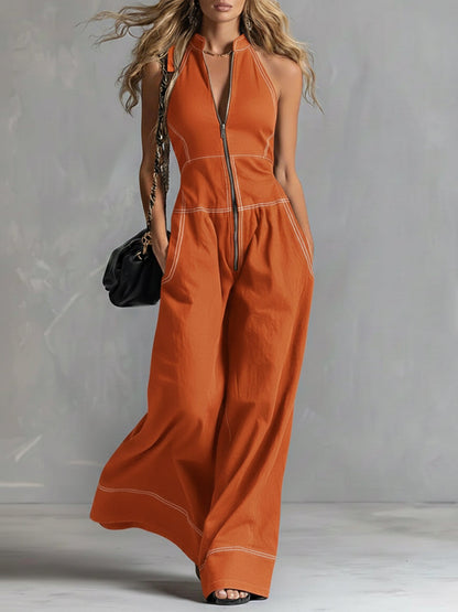 Calystria Zip Elegance Jumpsuit