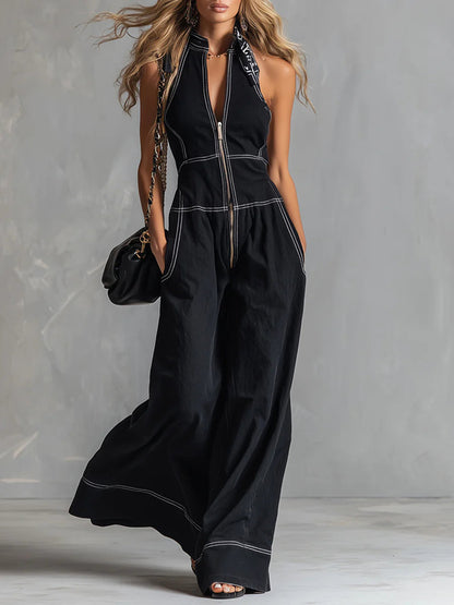 Calystria Zip Elegance Jumpsuit