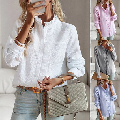 Colette Ruffle Button Blouse
