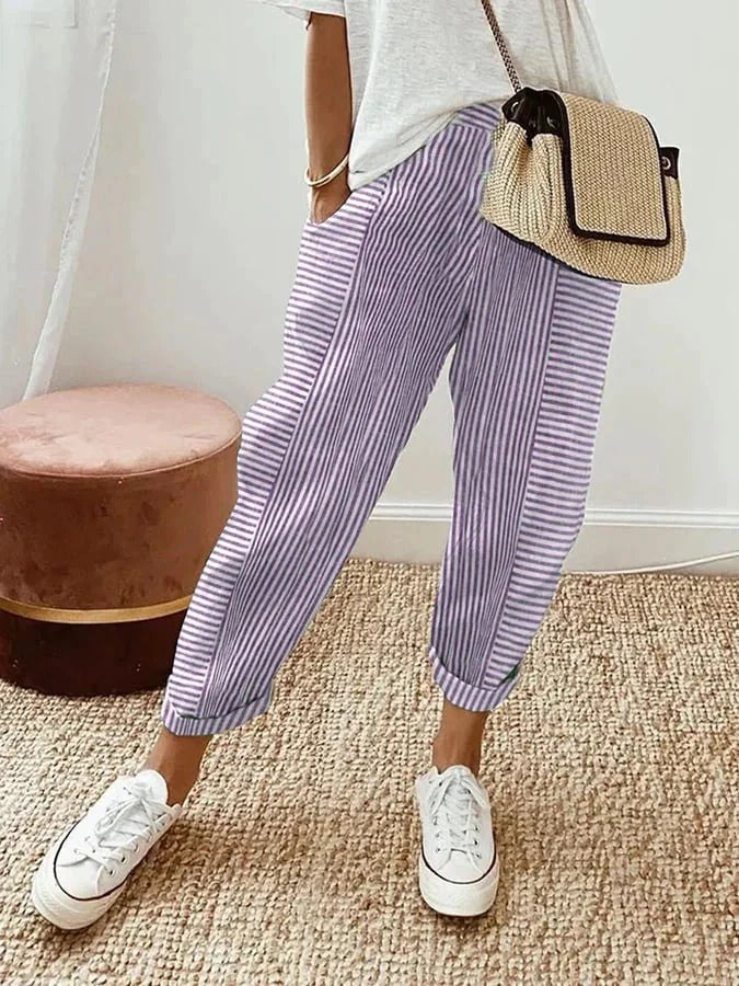Danielle Striped Relaxed Pants
