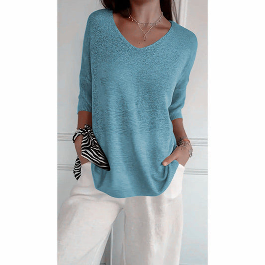 Elira V-Neck Relaxed Top