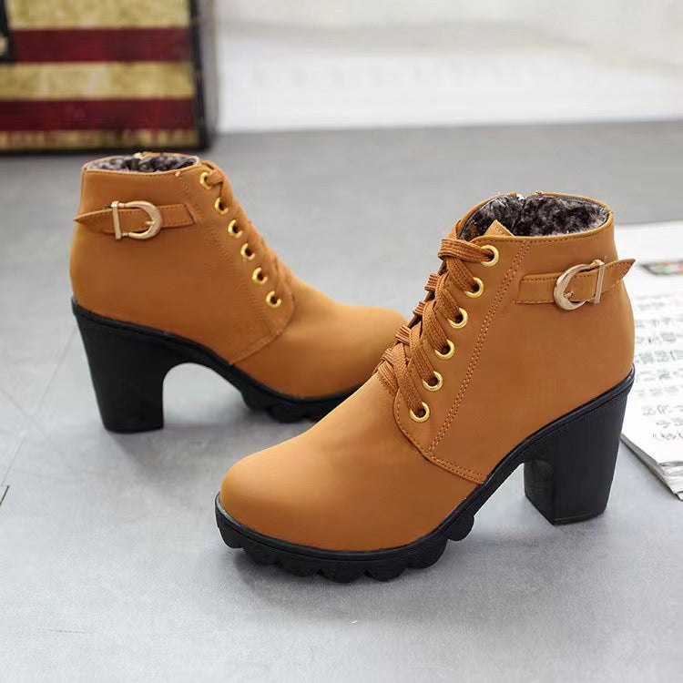 Elowan Lace-Up Heel Boots