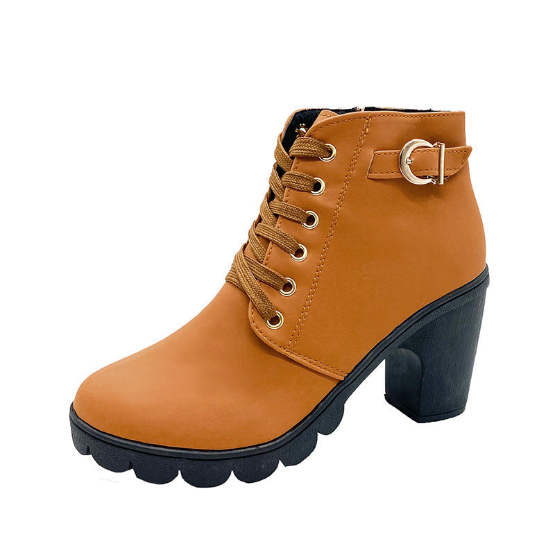 Elowan Lace-Up Heel Boots
