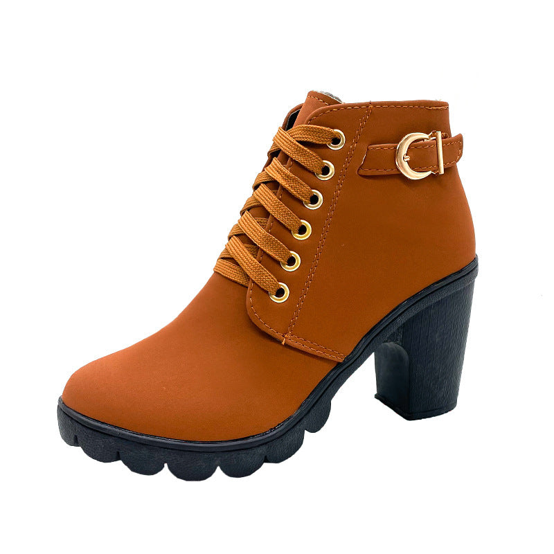 Elowan Lace-Up Heel Boots