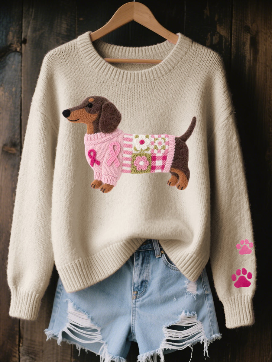 Bailey Pink Ribbon Dog Sweater