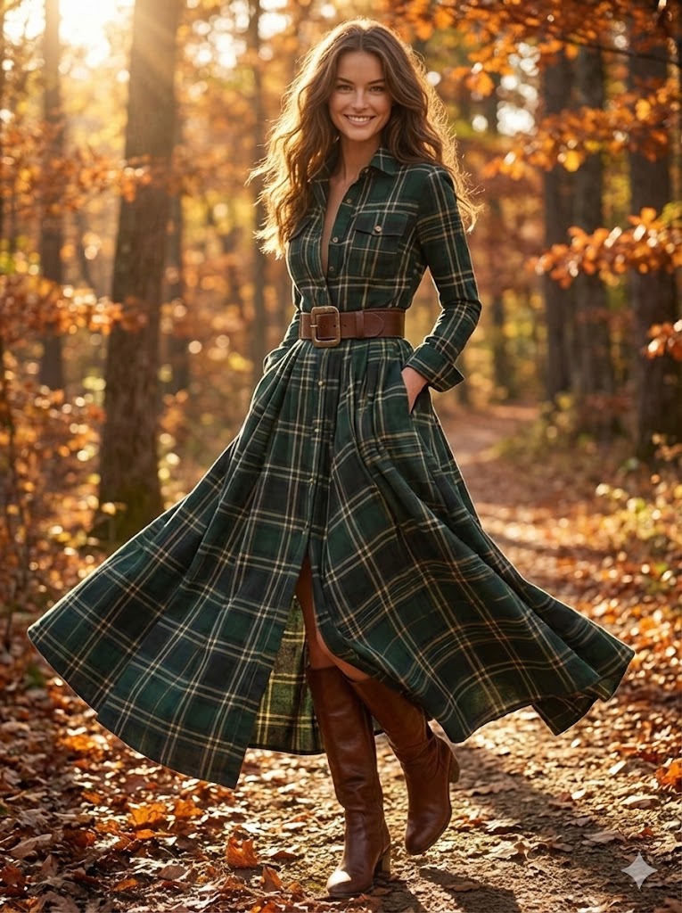 Seraphina Plaid Maxi Dress